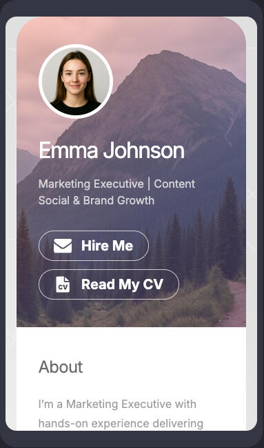 View Emma Johnson Sample Profile