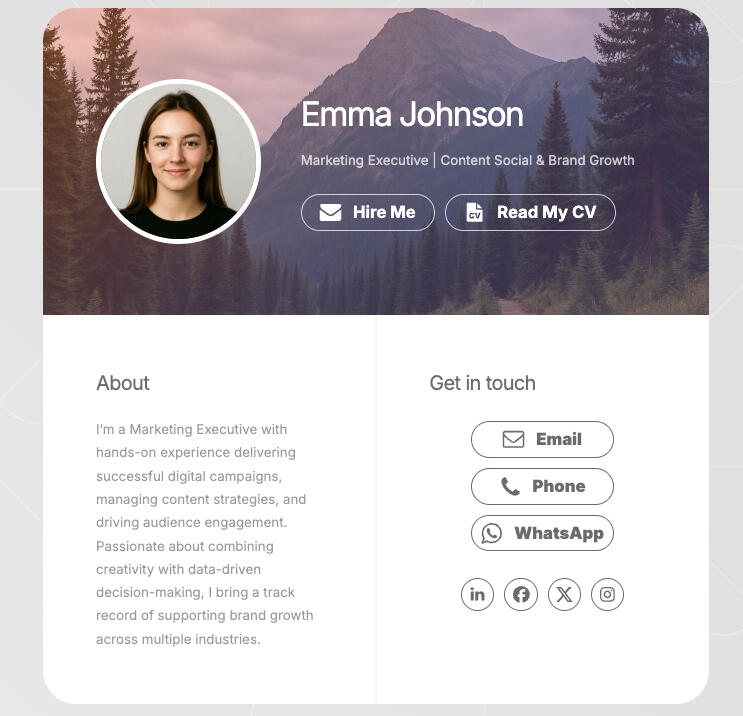 Emma Johnson Tablet & Desktop Style